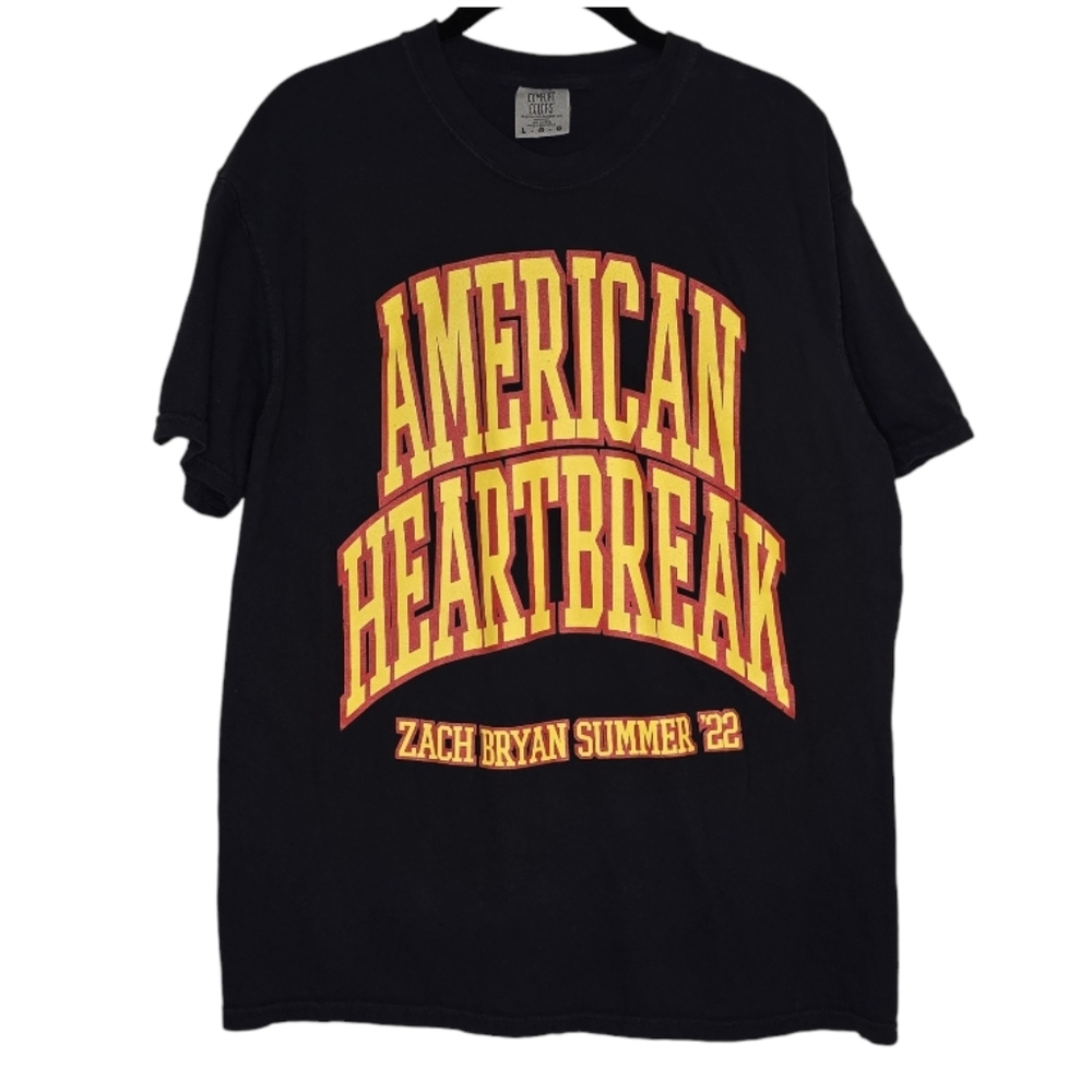 Comfort Colors Black Tee with Yellow and Red Print